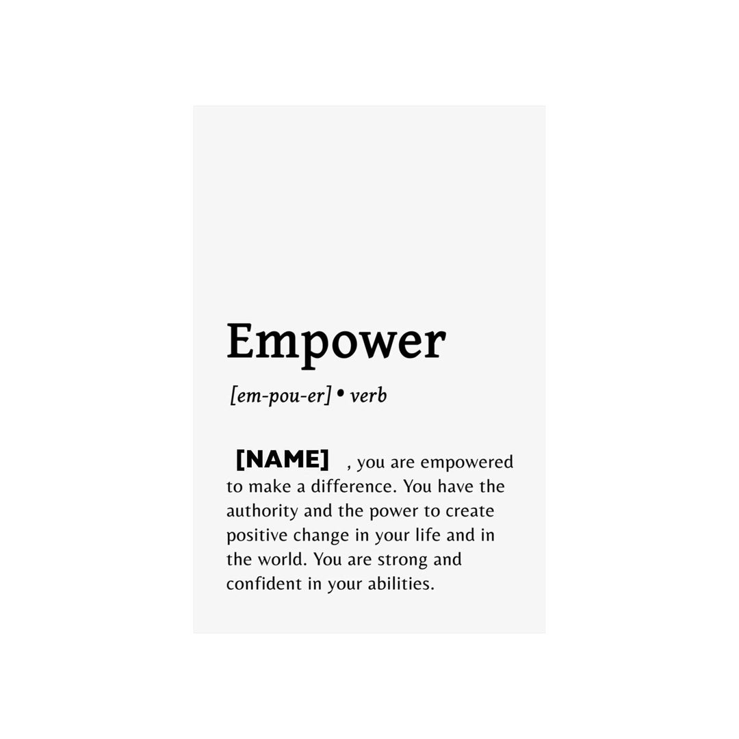 Empower personalized poster
