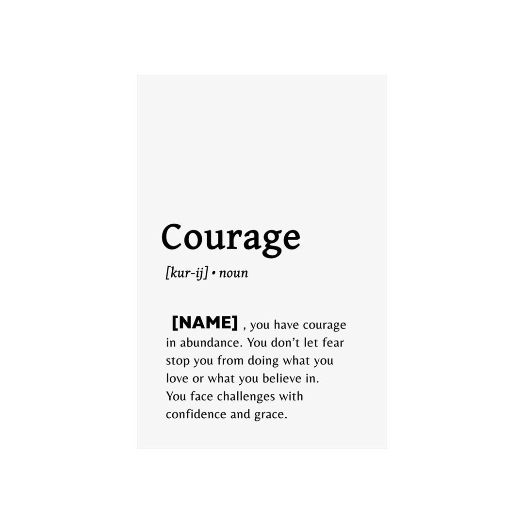 courage personalized poster