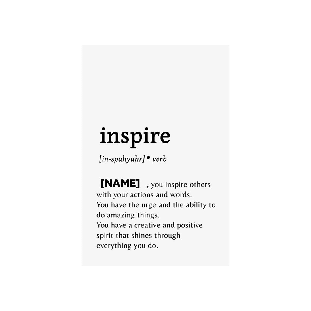 inspire personalized poster