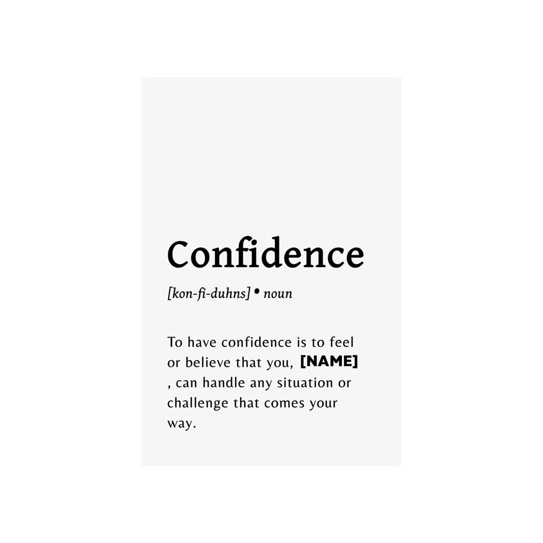 Confidence poster