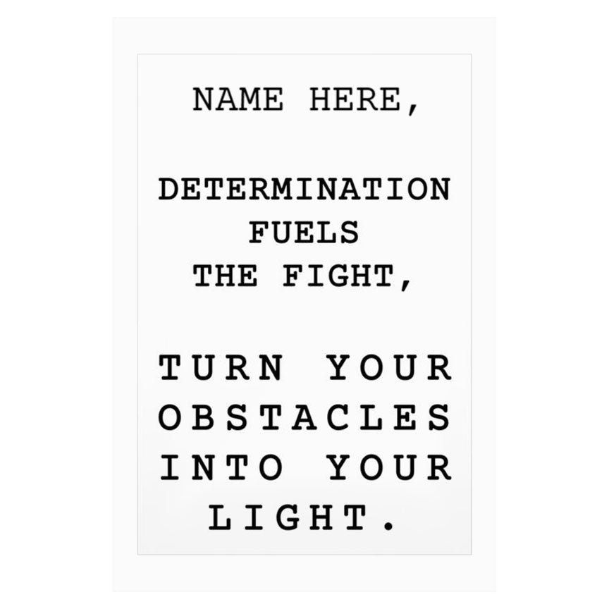 Determination fuels the fight Poster