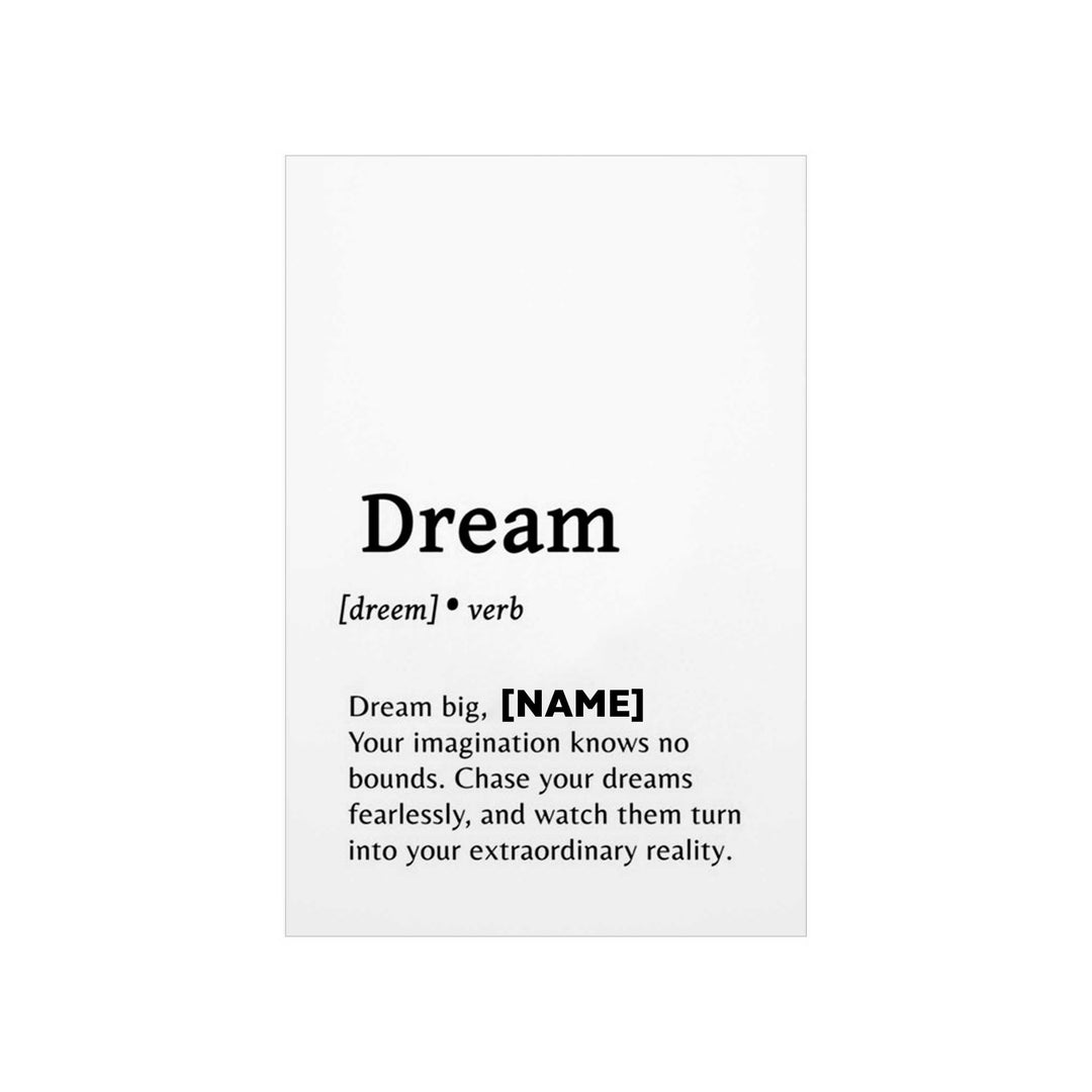 Personalized Dream poster