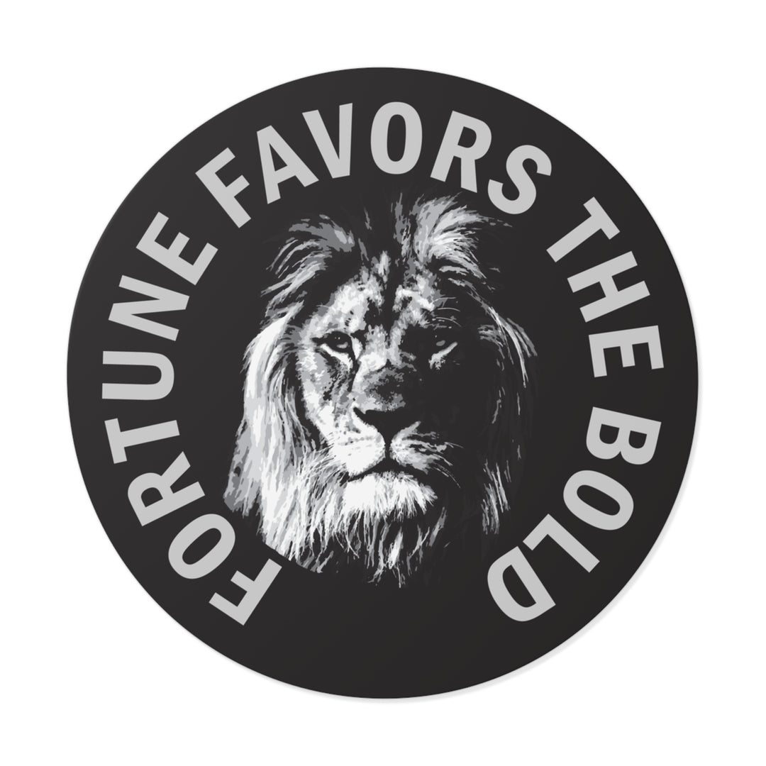 Fortune favors the bold sticker-Boldness vinyl sticker #size_3x3-inches