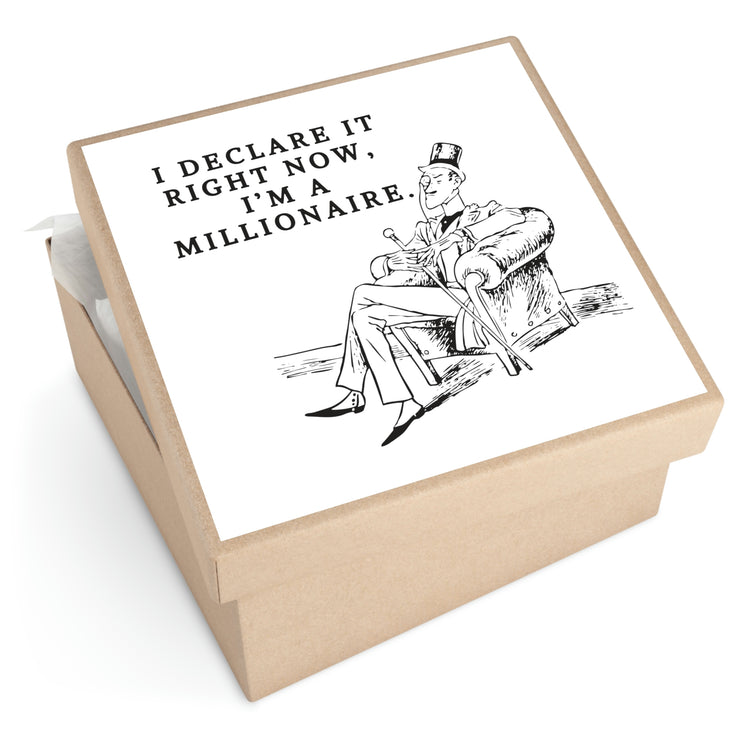 I'm a millionaire sticker | Shop strong millionaire quotes #size_15x15-inches