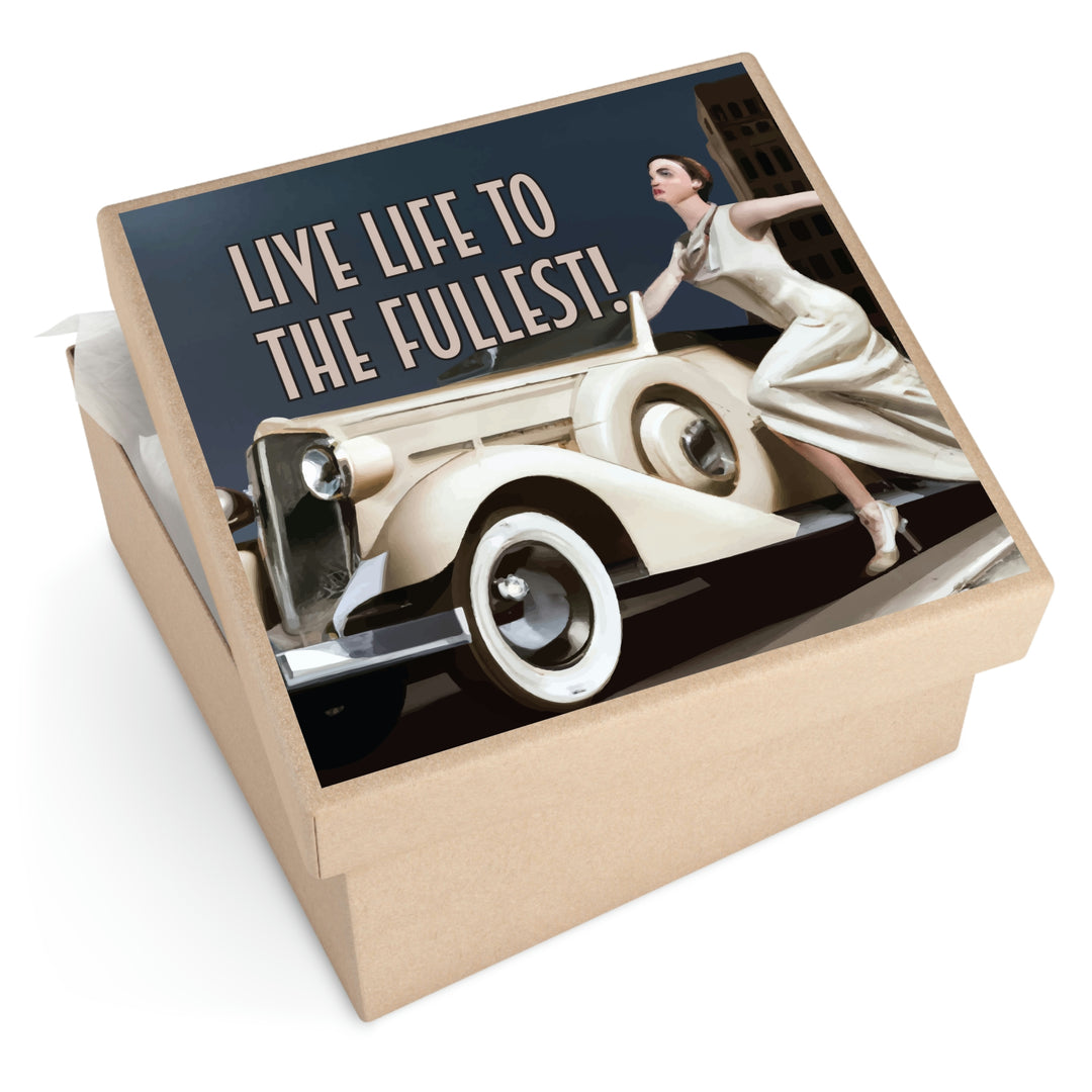 Live Life to the Fullest: Get Vintage Sticker & Show Your Ambition! #size_15x15-inches
