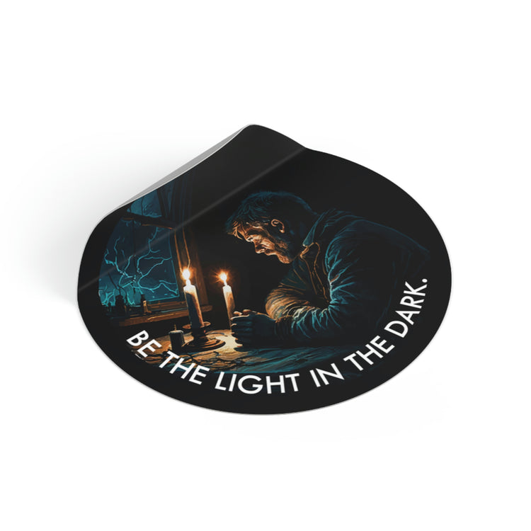 Be the light in the dark and make a positive difference. Inspirational sticker to remind us of our potential. Perfect present for world-changers.  #size_2x2-inches