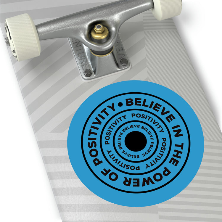 Unlock the Power of Positivity: Get an Inspiring Quote Sticker with a vibrant color and beautiful pattern that reads "Believe in the power of positivity." #size_6x6-inches