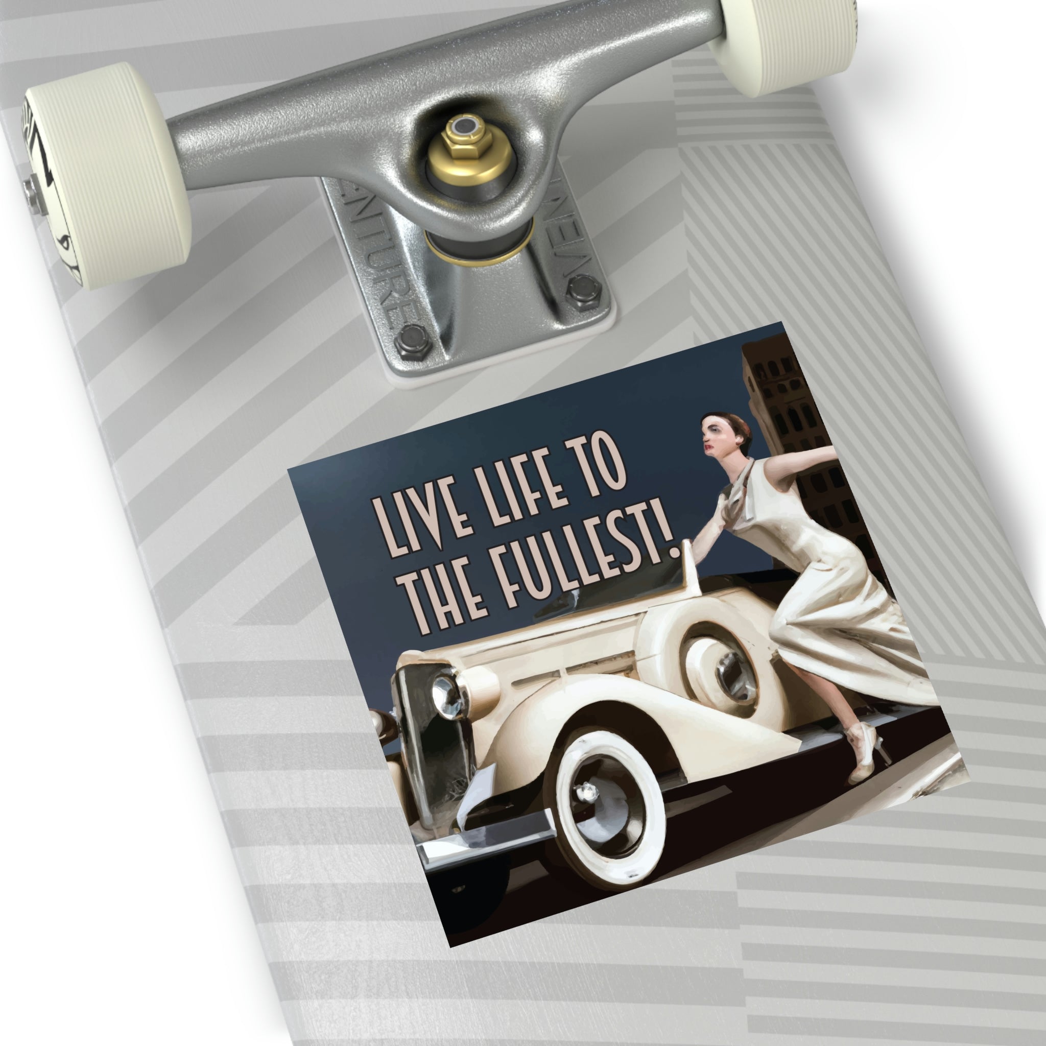 Live Life to the Fullest: Get Vintage Sticker & Show Your Ambition! #size_5x5-inches