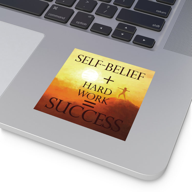 Self-belief and hard work sticker | Shop Success Stickers
