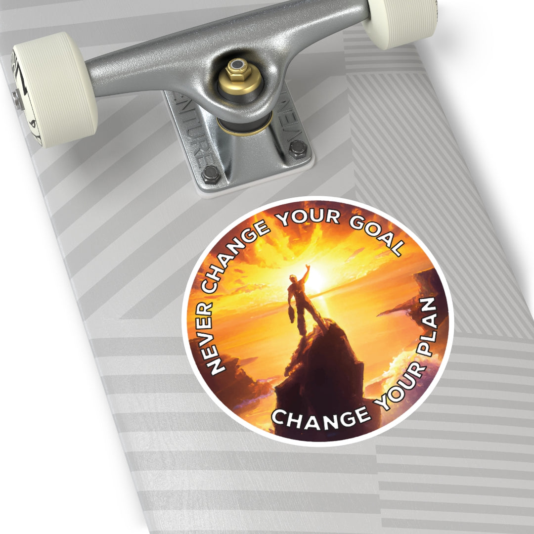 Never change your goal sticker | Shop motivational vinyl sticker #size_5x5-inches