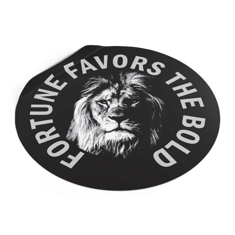 Fortune favors the bold sticker-Boldness vinyl sticker #size_5x5-inches