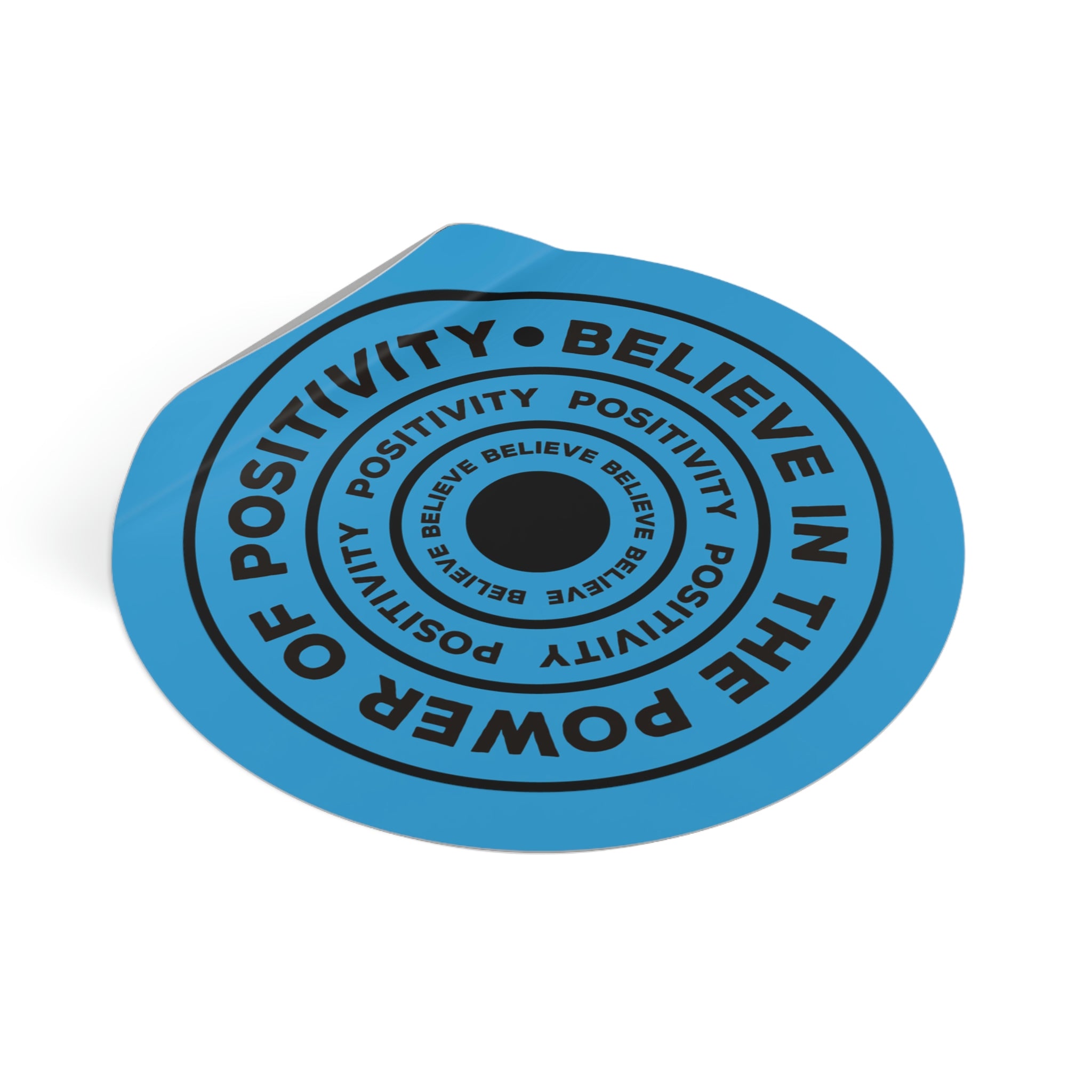 Unlock the Power of Positivity: Get an Inspiring Quote Sticker with a vibrant color and beautiful pattern that reads "Believe in the power of positivity." #size_3x3-inches