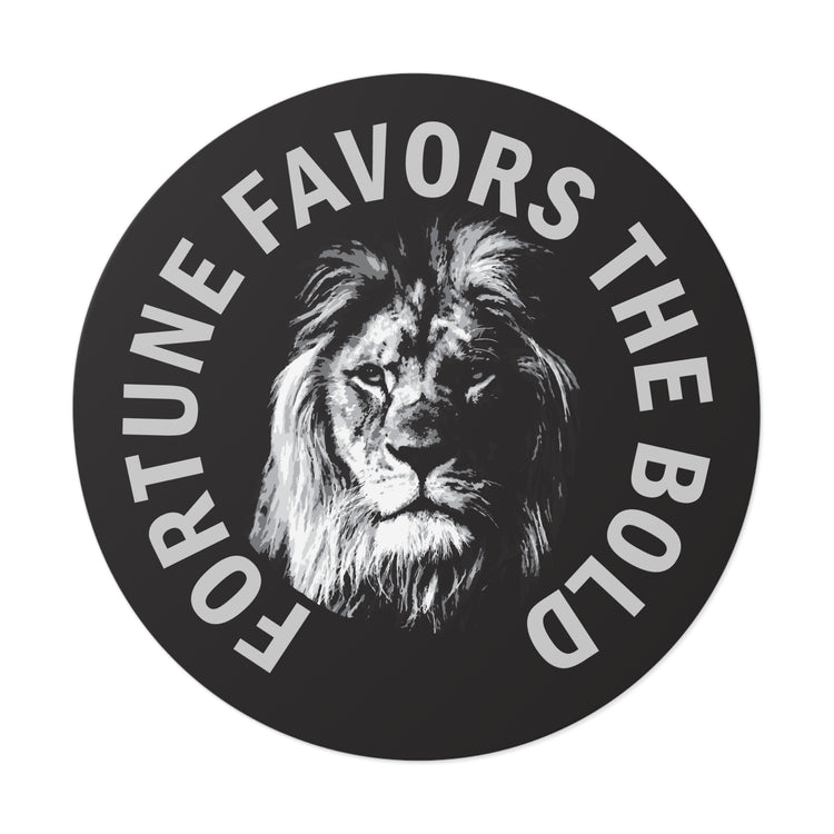 Fortune favors the bold sticker-Boldness vinyl sticker #size_5x5-inches