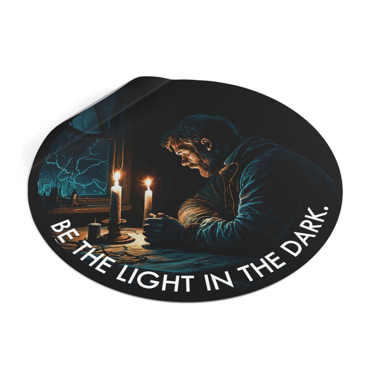 Be the light in the dark and make a positive difference. Inspirational sticker to remind us of our potential. Perfect present for world-changers.  #size_4x4-inches