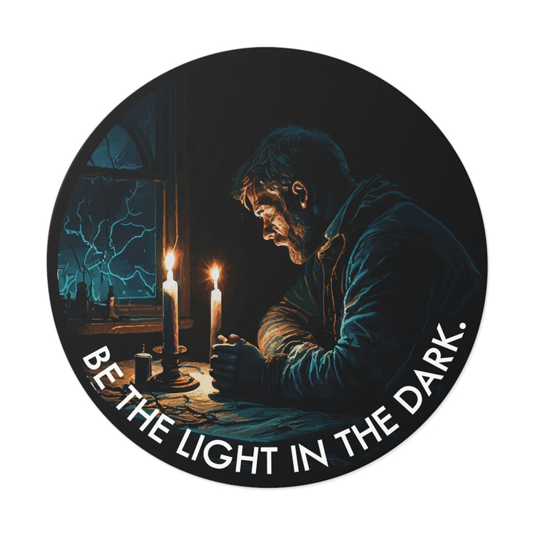 Be the light in the dark and make a positive difference. Inspirational sticker to remind us of our potential. Perfect present for world-changers.  #size_5x5-inches