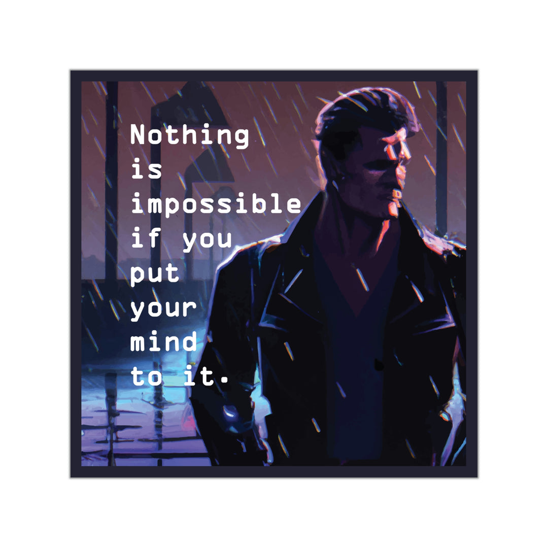 Nothing is Impossible - Motivational Vinyl Sticker for Inspiration #size_15x15-inches