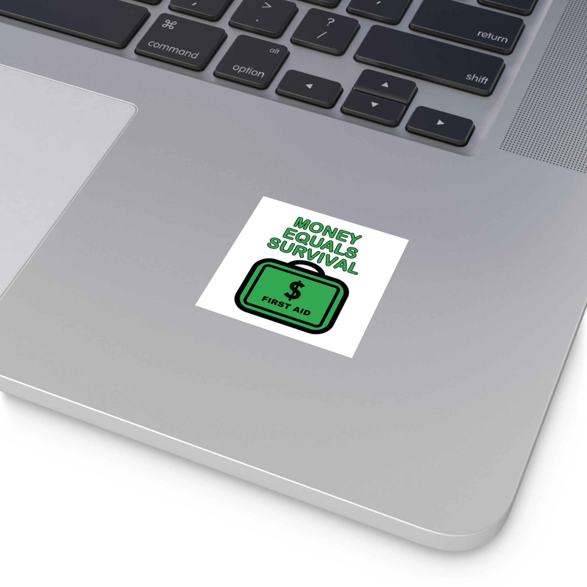 Money equals survival stickers | Shop money is first aid sticker #size_2x2-inches